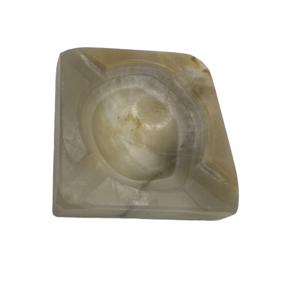 Vintage Marble Ashtray W/Unique Veining Smoke Cigars, Cigarettes Retro - Picture 6 of 7